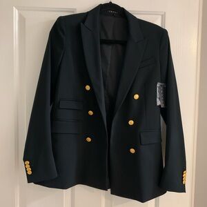 Theory Blinn Chateau Sea Captain Navy Nautical Blazer Gold Buttons Size 4